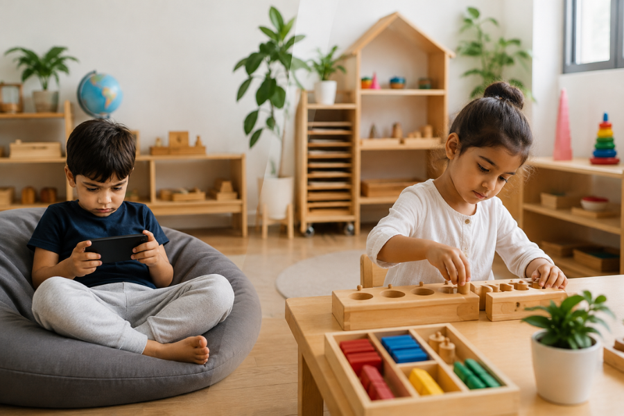 Can Montessori Reduce Mobile Addiction in Kids